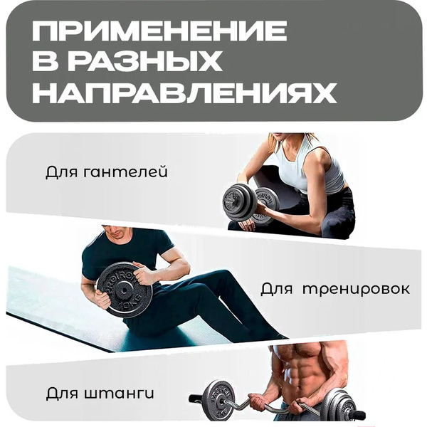 Набор чугунных дисков Proiron НЧД4250 (4 х 2,5 кг)