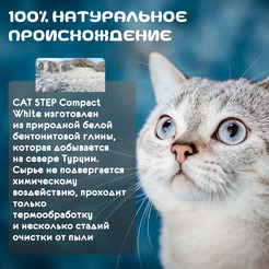 Наполнитель для туалета Cat Step Compact White Carbon 20313015 (10л/8.40кг)