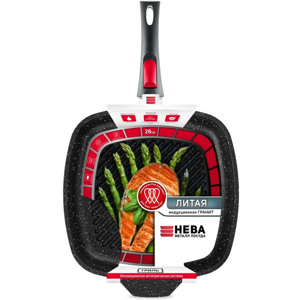 Сковорода-гриль НМП Гранит L184028Gi