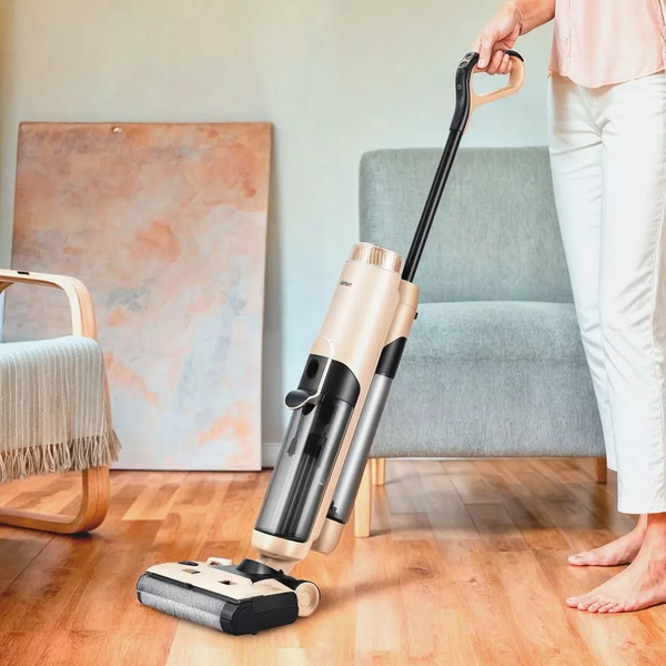 Вертикальный беспроводной моющий пылесос Kitfort КТ-5160