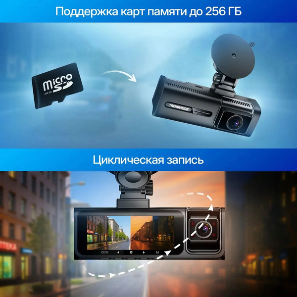 Видеорегистратор-GPS информатор (2в1) TrendVision Phantom 3CH GPS