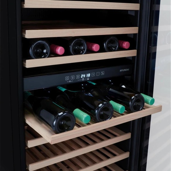 Винный шкаф Hyundai HBWC 1765 DC (чёрный)