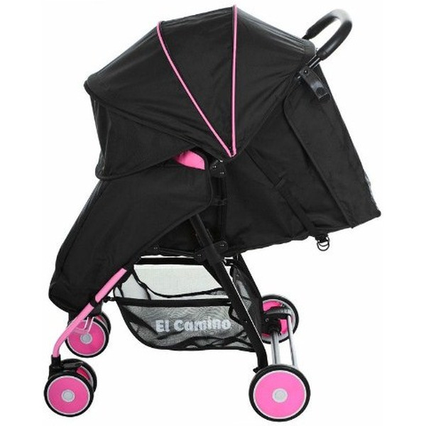 Коляска EL Camino Pilot (черный/розовый)