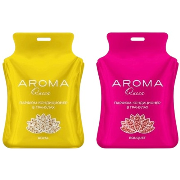 Набор Парфюм-кондиционер в гранулах для стирки AROMA QUEEN BOUQUET/ROYAL 210*2 шт.