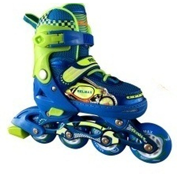 Коньки роликовые RELMAX ТЕ-205 М(34-37) голубой/салатовый