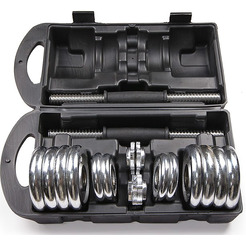 Набор гантелей хромированных AMETIST 15 кг (в чемодане)