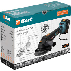 Шлифмашина Bort BWS-18Li-125 (937222340)