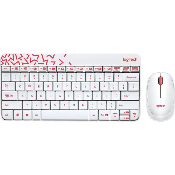 Клавиатура+мышь LOGITECH MK240 (L920-008212) белый