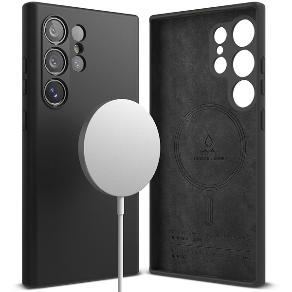 Чехол Ringke Silicone Magnetic Magsafe для Galaxy S24 Ultra (черный)