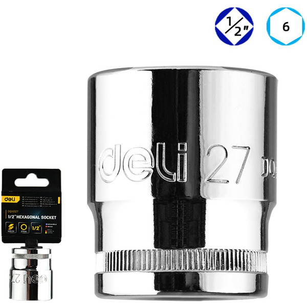 Головка торцевая шестигранная Deli EDQ4027