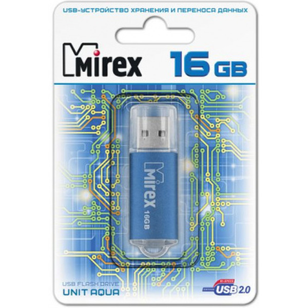 USB Flash MIREX Unit Aqua 16GB (13600-FMUAQU16)