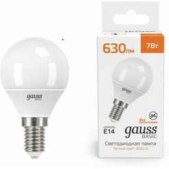 Светодиодная лампочка Gauss LED-M G45 7W 630lm 3000K E14 10501172
