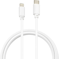 Кабель Buro USB Type-C Lightning PD18W (1 м, белый)