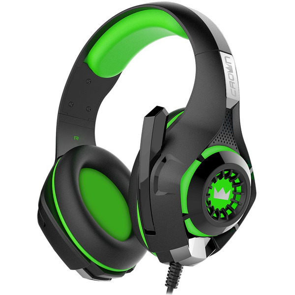 Наушники CrownMicro CMGH-102T USB (зеленый)