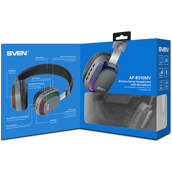 Наушники с микрофоном SVEN AP-B510MV (черный)