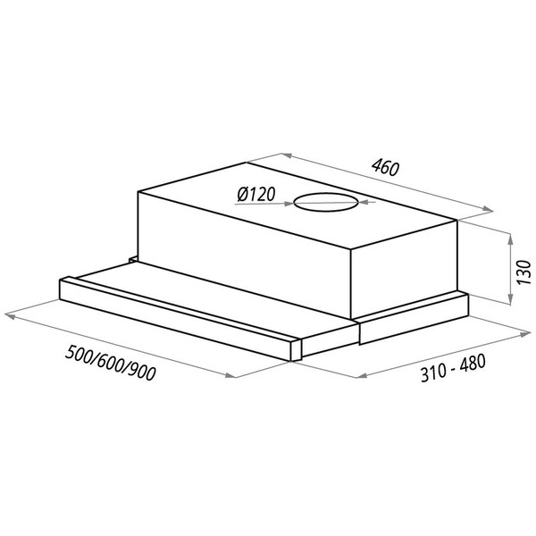 Вытяжка MAUNFELD VSH 60 (нержавеющая сталь)