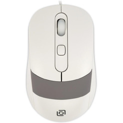 Мышь OKLICK 310M (белый/серый)