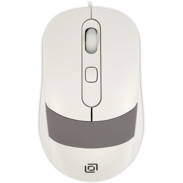 Мышь OKLICK 310M (белый/серый)