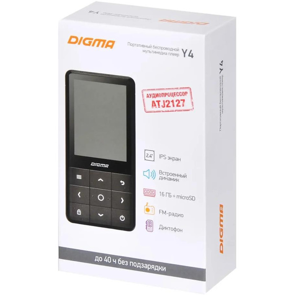 Плеер MP3 Digma Y4 16GB (черный)
