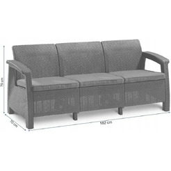 Диван садовый Keter Corfu Love Seat Max. графит (258975)