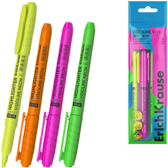 Набор текстовыделителей Erich Krause Visioline V-15 Light Neon 65572