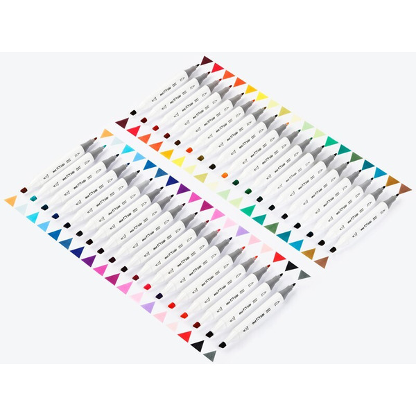 Набор двусторонних маркеров для скетчинга MESHU MS_38265 (36 цветов)