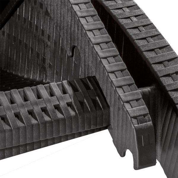 Шезлонг Ellastik Plast Rattan (антрацит)