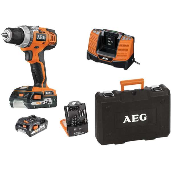 Шуруповерт AEG Powertools BS18C2 LI-202C SET с АКБ и ЗУ (4935464818)
