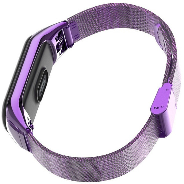 Ремешок Bingo Stainless Grid для Xiaomi Mi Band 3/4 Фиолетовый
