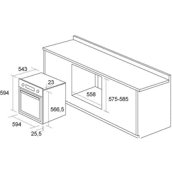 Духовой шкаф электрический PYRAMIDA F 60 TMR White