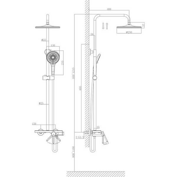 Душевая система A-Five A5-0538