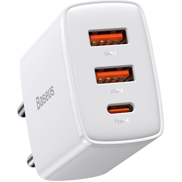 Сетевое зарядное Baseus Compact Quick Charger 2U+C 30W CCXJ-E02