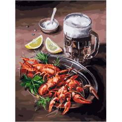 Картина по номерам Белоснежка Пиво и раки 353-AS