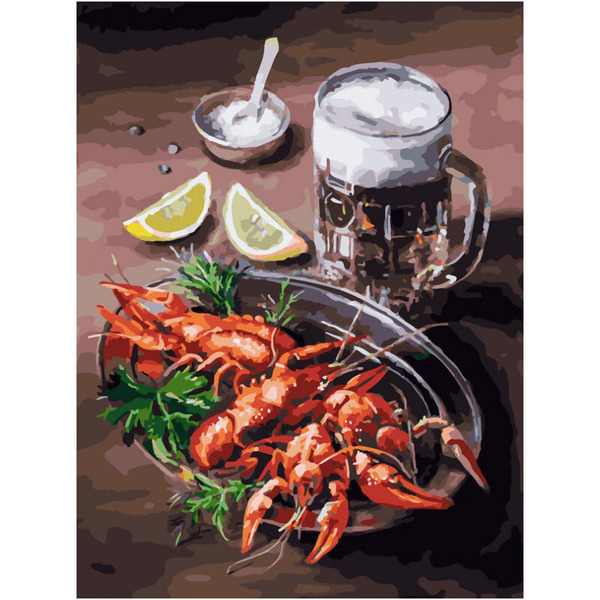 Картина по номерам Белоснежка Пиво и раки 353-AS