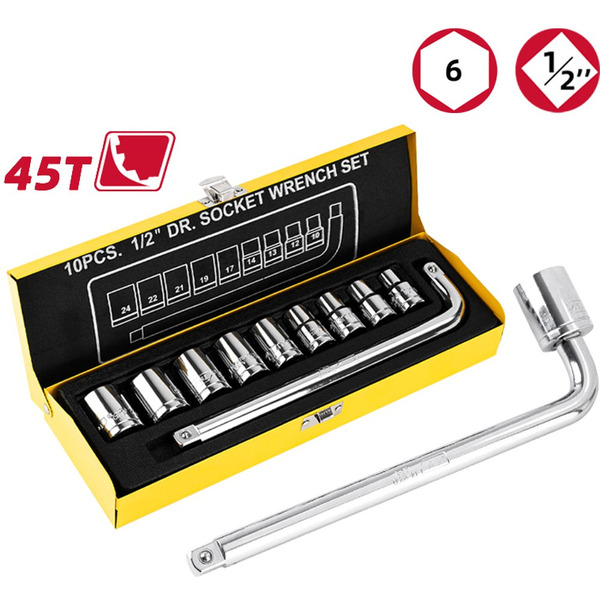 Набор головок торцевых Deli YS EDL2010T