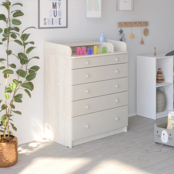 Детский комод Mihaylov Design Maks 805 с органайзером (сосна касцина/серый)