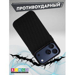 Чехол-накладка Bingo Carbon для Apple iPhone 17 Pro Max (черный)