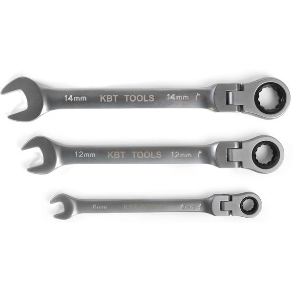 Ключ KBT Professional комбинированный трещоточный с шарниром 12 мм