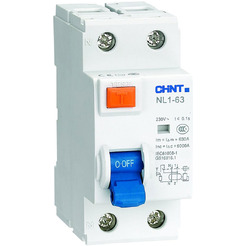 Устройство защитного отключения Chint NL1-63 10kA 2P 63A 100mA тип AC 200379