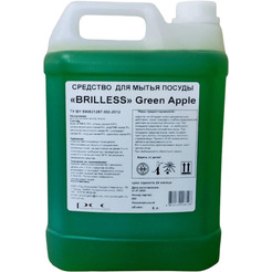Средство для мытья посуды Brilless green apple, 5 л