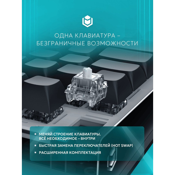 Клавиатура IO by Red Square Type 84 Magnetic g3ms Magnetite Ice io292 (черный)