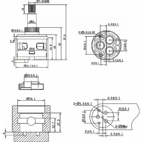 Картридж-дивертор AV Engineering AVSSS-099
