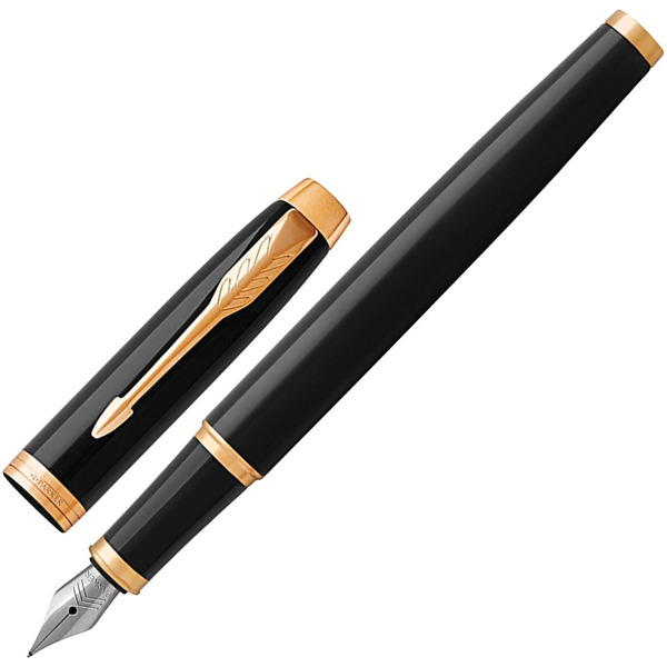 Ручка перьевая "IM Core Black Lacquer GT" PARKER 142531 / 1931645