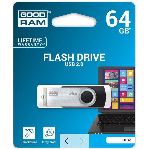 USB флеш накопитель GOODRAM UTS2 64GB (UTS2-0640K0R11) Black
