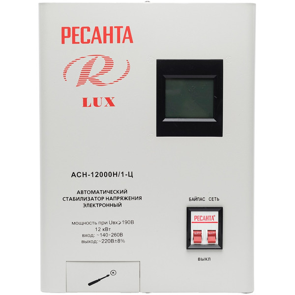 Стабилизатор напряжения РЕСАНТА АСН-12000Н/1-Ц (63/6/22)