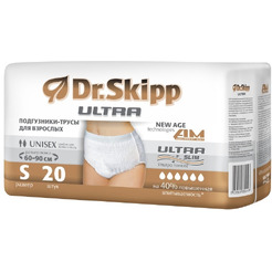 Подгузники-трусы для взрослых DR.SKIPP Ultra р-р S (20 шт.)