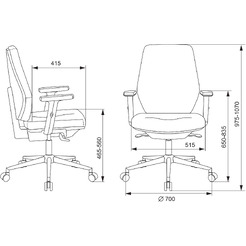 Офисное кресло Бюрократ CH-545SL (серый)