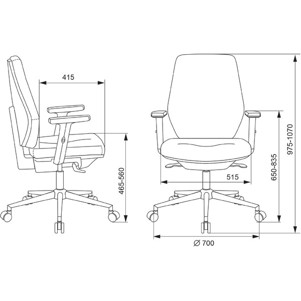 Офисное кресло Бюрократ CH-545SL (серый)