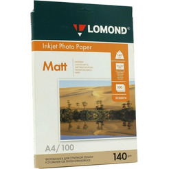 Фотобумага Lomond Матовая А4 140 г/кв.м. 100 листов (0102074)
