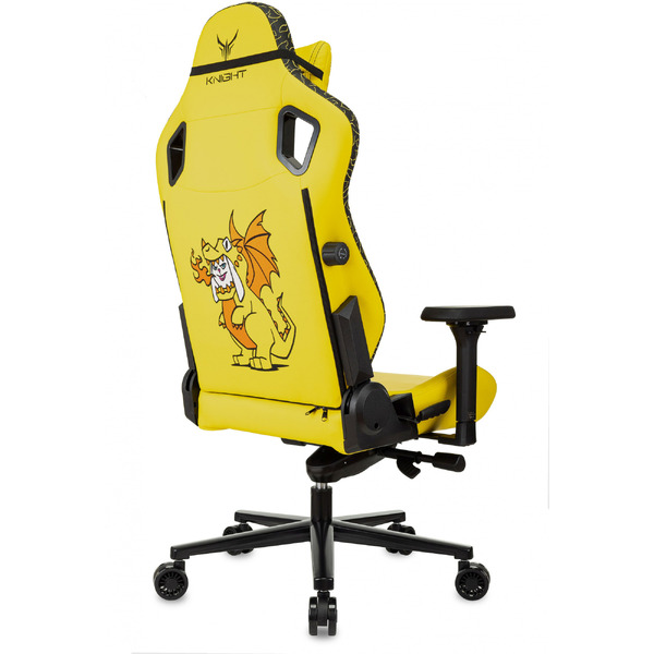Игровое кресло Knight Craft Dragon (желтый экокожа)
